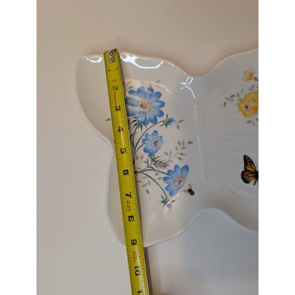 Lenox Butterfly Meadow Melamine Tray 9” Serving Platter Butterflies Flowers - Picture 5 of 7